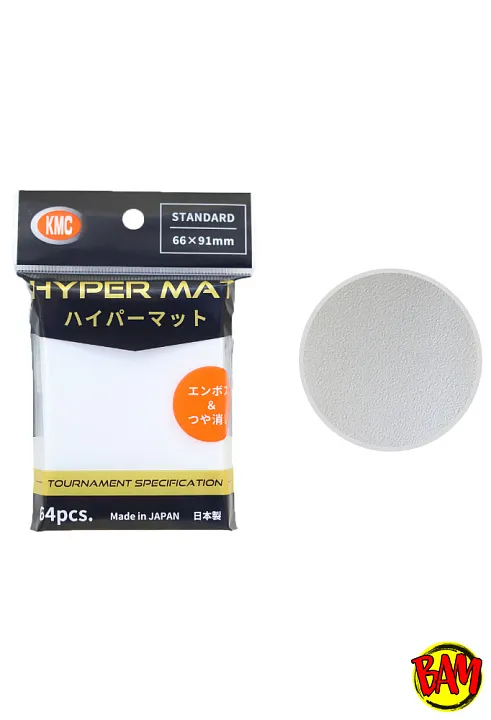 KMC: Hyper Mat Sleeves White for TCG Collectible Cards (Standard Size)
