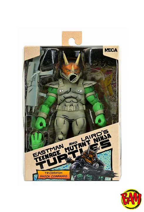 NECA: TMNT Shock Commando Triceraton Actionfigur (Mirage Comics)
