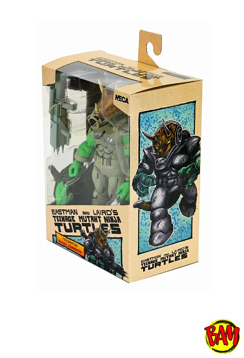 NECA: TMNT Shock Commando Triceraton Actionfigur (Mirage Comics)