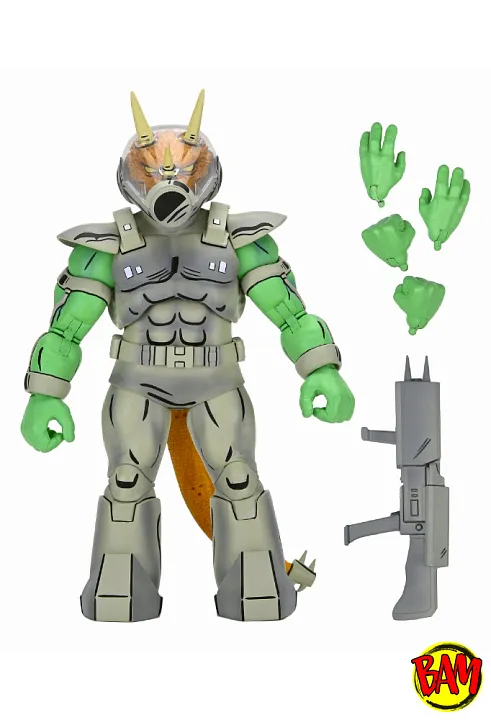 NECA: TMNT Shock Commando Triceraton Actionfigur (Mirage Comics)