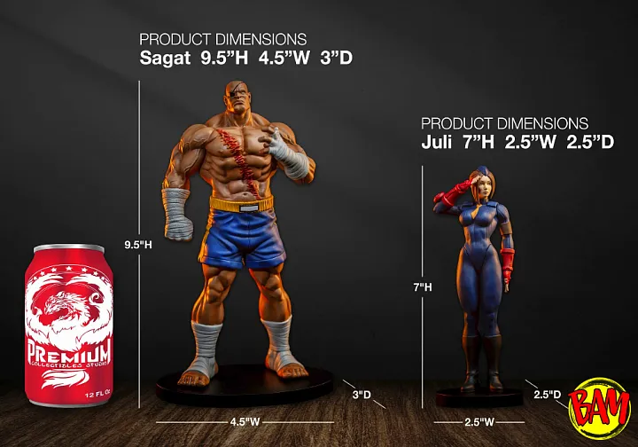 PCS: Sagat & Juli Statuen-Set (Street Fighter | Street Jam)