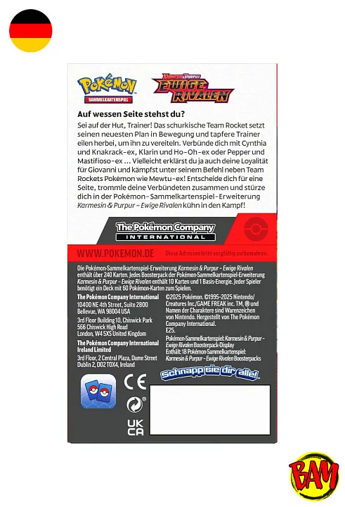 Pokémon TCG: 18er Display Ewige Rivalen (Karmesin & Purpur KP10)