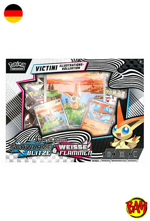 Pokémon TCG: Black Bolt & White Flare Victini Illustration-Collection (Scarlet & Violet SV10.5)