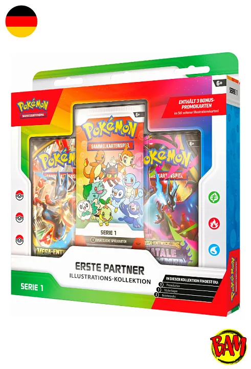 Pokémon TCG: Erste Partner Illustrations-Kollektion | Serie 1 (30 Jahre Jubiläum)