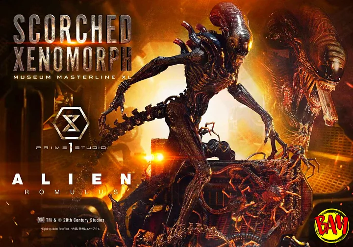 Prime 1 Studio: Scorched Xenomorph Museum Masterline XL (Alien Romulus)