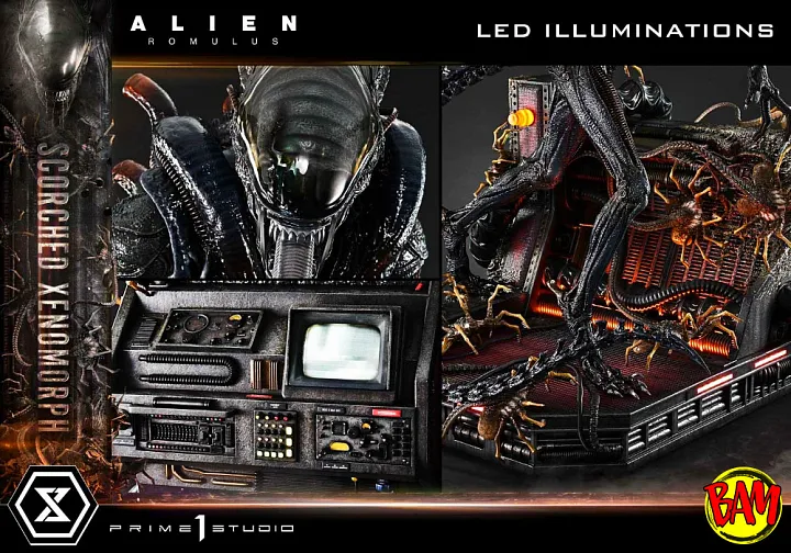 Prime 1 Studio: Scorched Xenomorph Museum Masterline XL (Alien Romulus)