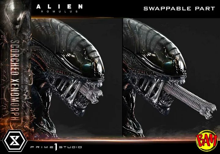 Prime 1 Studio: Scorched Xenomorph Museum Masterline XL (Alien Romulus)