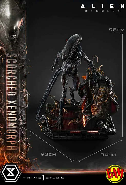Prime 1 Studio: Scorched Xenomorph Museum Masterline XL (Alien Romulus)
