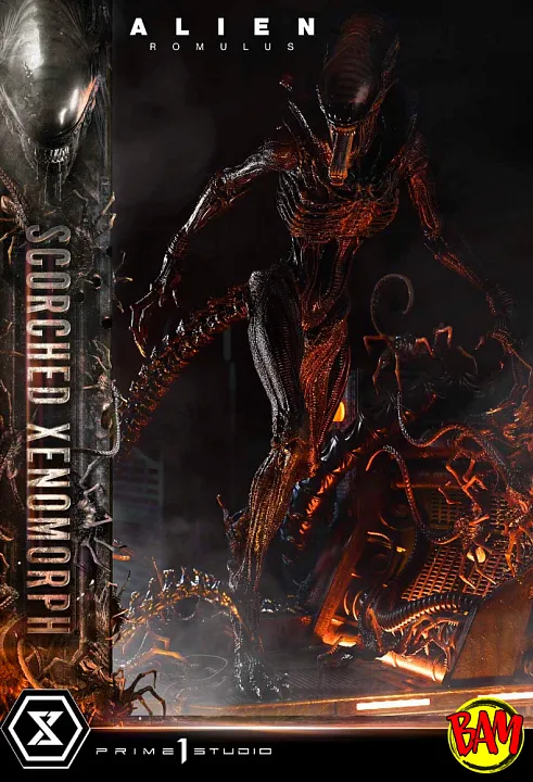 Prime 1 Studio: Scorched Xenomorph Museum Masterline XL (Alien Romulus)