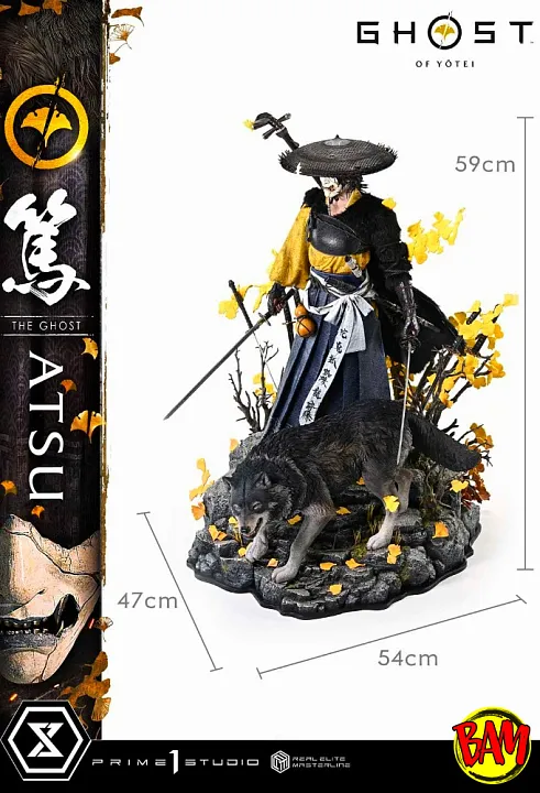Prime 1 Studio: Real Elite Masterline Atsu Statue (Ghost of Yōtei)