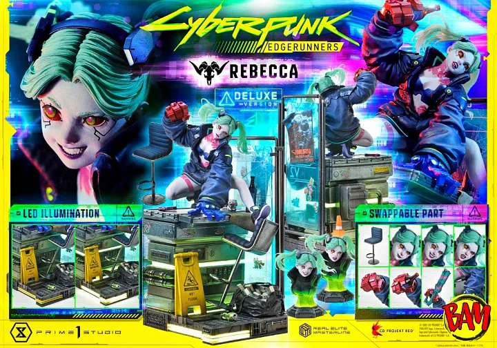 Prime 1 Studio: Real Elite Masterline Rebeca DX Bonus Version (Cyberpunk | Edgerunners)