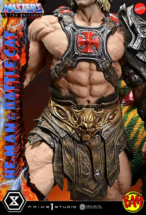 Prime 1 Studio: Real Elite Masterline He-Man & Battle Cat Statue (MOTU)
