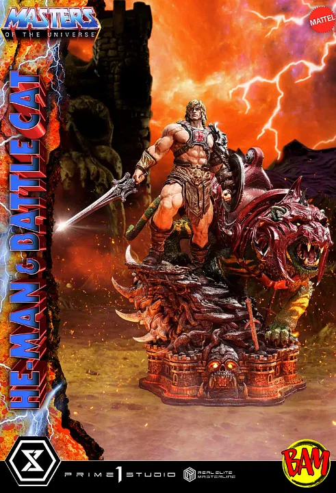 Prime 1 Studio: Real Elite Masterline He-Man & Battle Cat Statue (MOTU)