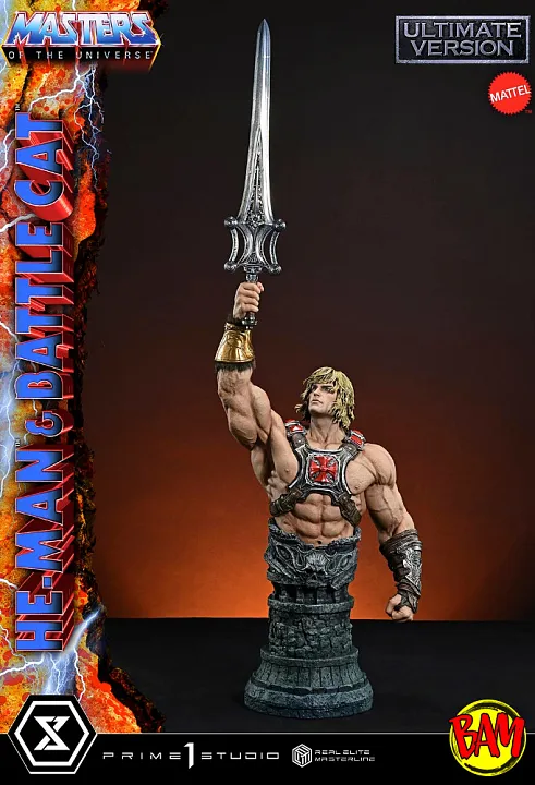 Prime 1 Studio: Real Elite Masterline He-Man & Battle Cat Statue (Motu) Ultimate Bonus Version