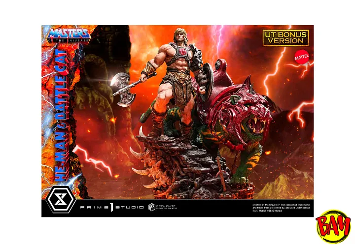 Prime 1 Studio: Real Elite Masterline He-Man & Battle Cat Statue (Motu) Ultimate Bonus Version