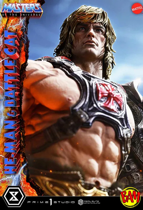 Prime 1 Studio: Real Elite Masterline He-Man & Battle Cat Statue (MOTU)