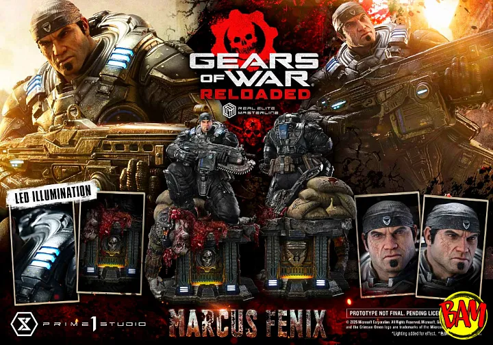 Prime 1 Studio: Real Elite Masterline Marcus Fenix Statue (Gears of War | Reloaded)