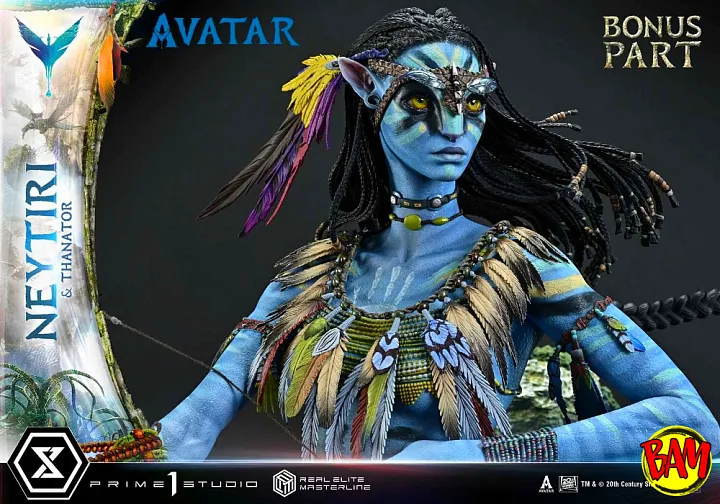 Prime 1 Studio: Real Elite Masterline Neytiri & Thanator Statue (Avatar) Bonus Version