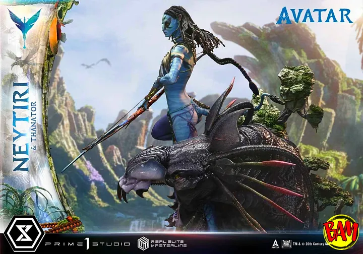 Prime 1 Studio: Real Elite Masterline Neytiri & Thanator Statue (Avatar)