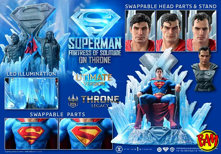 Prime 1 Studio: Superman Throne Legacy Statue Ultimate Bonus Version (Fortress of Solitude)