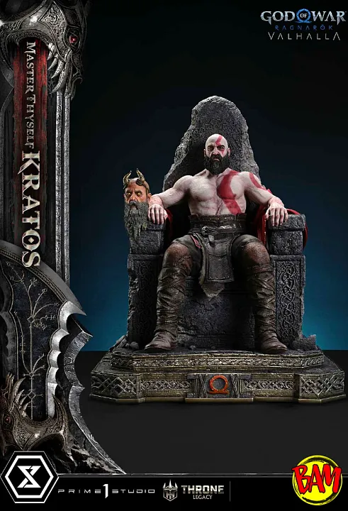 Prime 1 Studio: Throne Legacy Master Thyself Kratos Statue (God of War | Ragnarok)