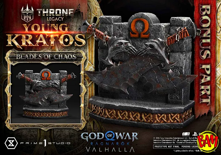 Prime 1 Studio: Throne Legacy Young Kratos Statue (God of War | Ragnarok) Bonus Version