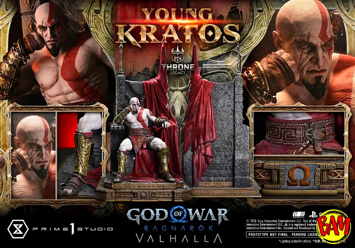Prime 1 Studio: Throne Legacy Young Kratos Statue (God of War | Ragnarok)