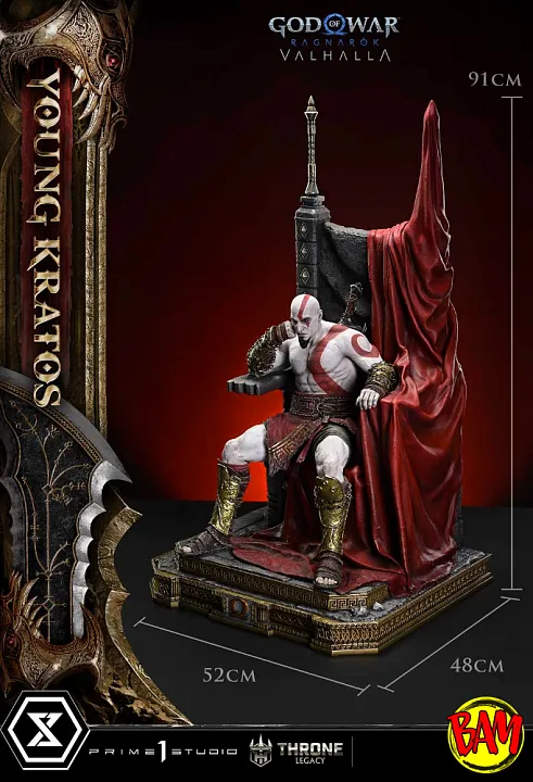 Prime 1 Studio: Throne Legacy Young Kratos Statue (God of War | Ragnarok)