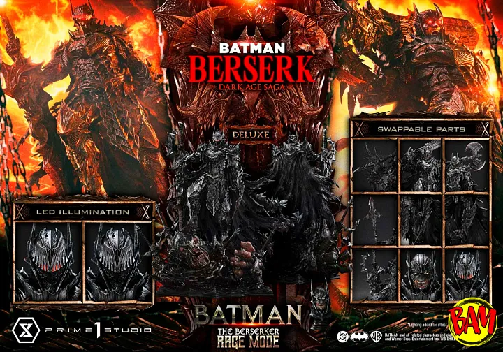 Prime 1 Studio: Ultimate Premium Masterline Batman the Berserker Rage Mode Statue (DC Comics) Deluxe Bonus Version