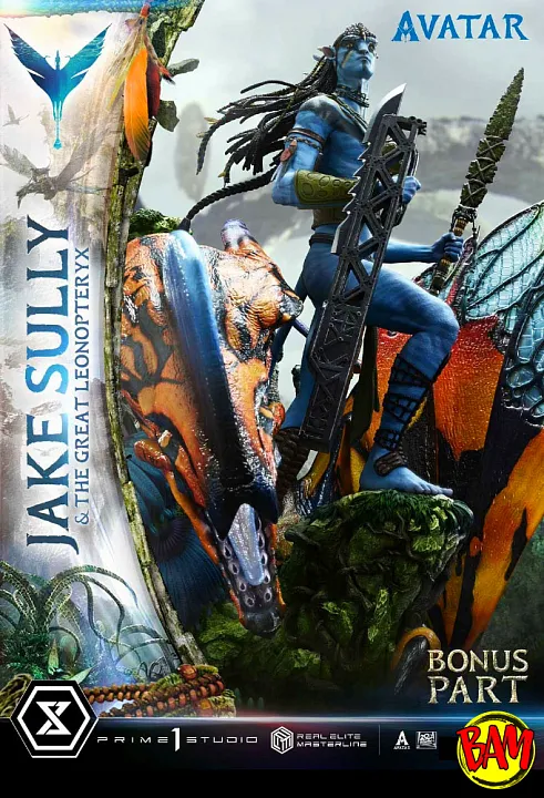 Prime 1 Studio: Real Elite Masterline Jake Sully & The Great Leonopteryx Statue Deluxe Bonus Version (Avatar)