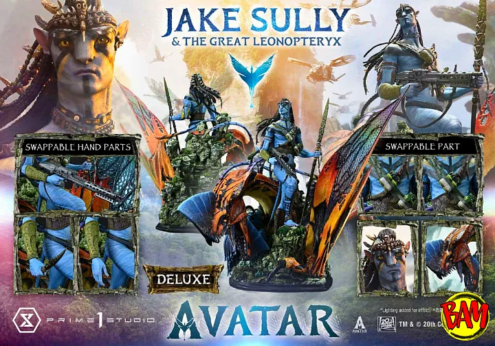 Prime 1 Studio: Real Elite Masterline Jake Sully & The Great Leonopteryx Statue Deluxe Bonus Version (Avatar)
