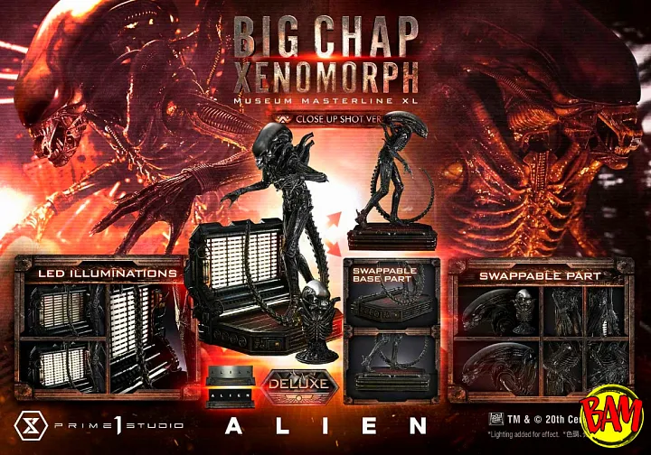 Prime 1 Studio: Museum Masterline XL Big Chap Xenomorph Statue (Alien) Bonus Version