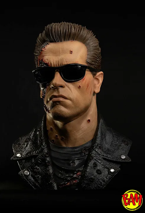 PureArts: T-800 Battle Damaged Life-Size Art Mask | Model 101 (Terminator 2)