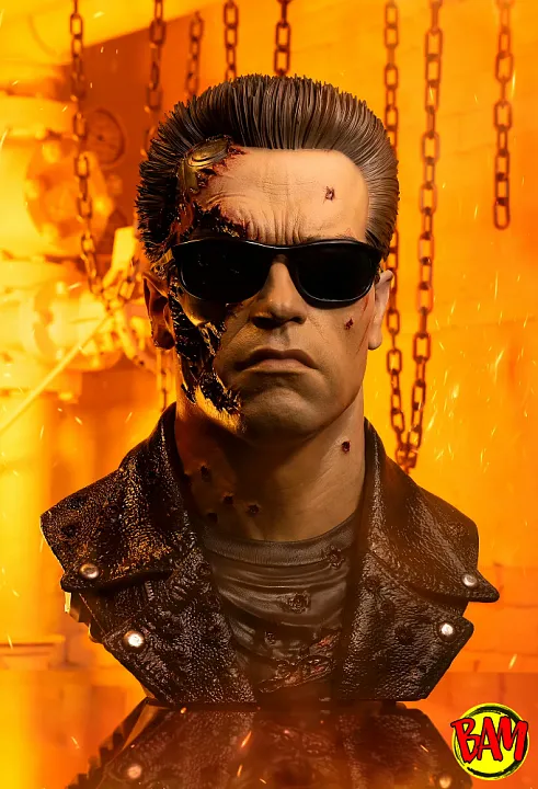 PureArts: T-800 Battle Damaged Life-Size Art Mask | Model 101 (Terminator 2)
