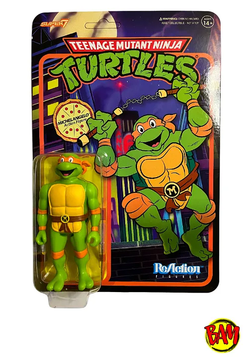 Super7: ReAction TMNT Michelangelo Action Figure (Toon)