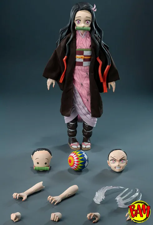 threezero: FigZero Nezuko Kamado 1/6 Scale Actionfigur (Demon Slayer | Kimetsu no Yaiba)