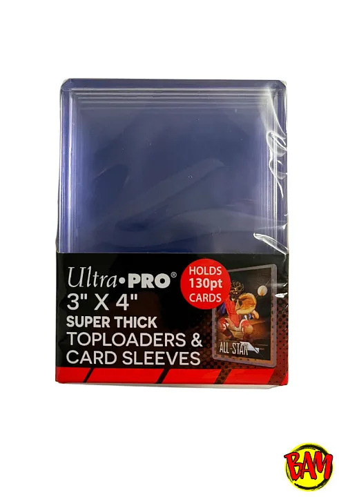 Ultra PRO Super Thick Toploader & Sleeves Combo for TCG Collectible Cards – Standard Size