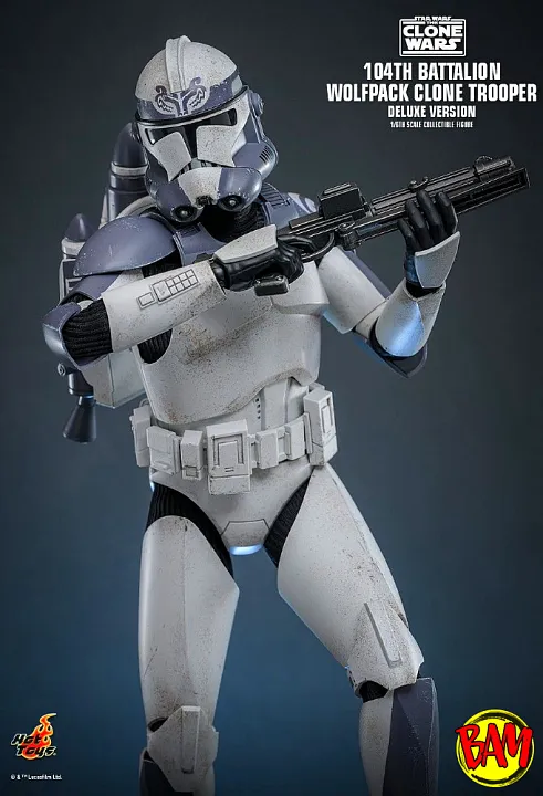 Hot Toys: TMS143 | 104th Battailon Wolfpack Clone Trooper 1/6 Scale Actionfigur Deluxe Version (Star Wars)