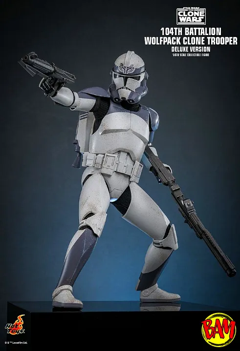 Hot Toys: TMS143 | 104th Battailon Wolfpack Clone Trooper 1/6 Scale Actionfigur Deluxe Version (Star Wars)