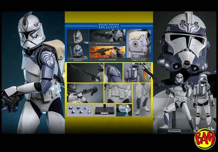 Hot Toys: TMS143 | 104th Battailon Wolfpack Clone Trooper 1/6 Scale Actionfigur Deluxe Version (Star Wars)
