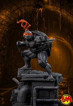 Iron Studios: Art Scale 1/10 Michelangelo Black und White Statue (TMNT)